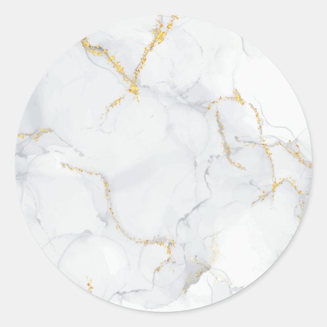 Marble Pastel Stone Texture Classic Round Stickers (Front)