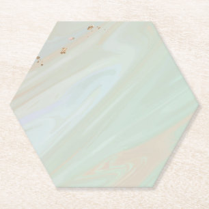 Marble Pastel Stone Texture Glitter Watercolor Paper Coaster