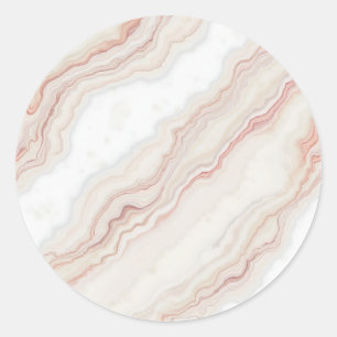 Marble pattern classic round sticker