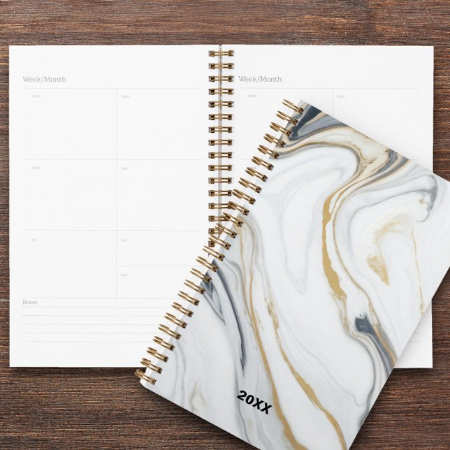 Marble Pattern Custom Year Diary Planner (Creator Uploaded)