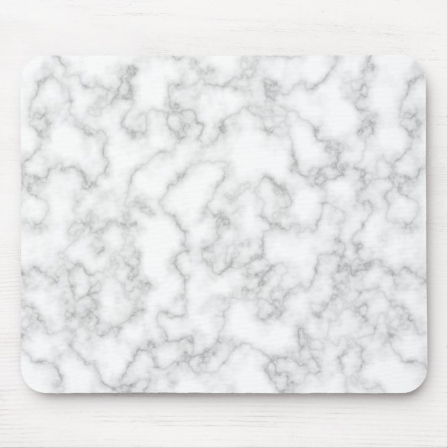 Marble Pattern Grey White Marbled Stone Background Mouse Pad (Front)