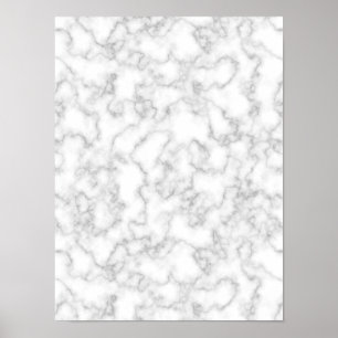 Marble Pattern Grey White Marbled Stone Background Poster
