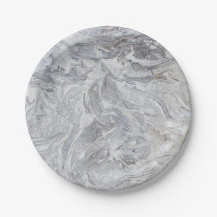 Marble pattern paper plate