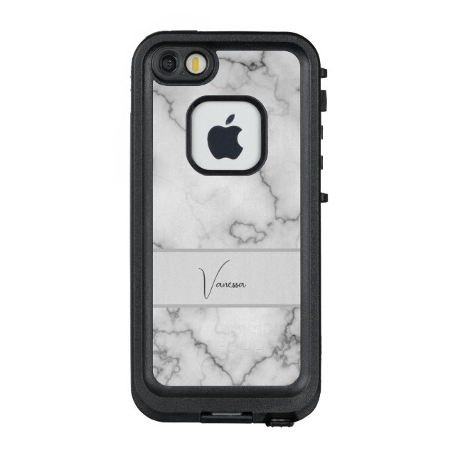 Marble Pattern Personalisation LifeProof iPhone Case (Back)