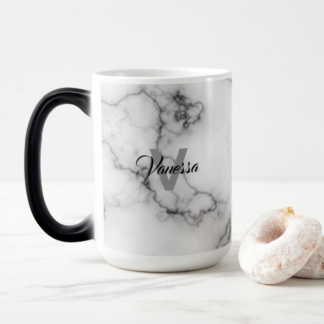 Marble Pattern Personalisation Magic Mug (With Donut)