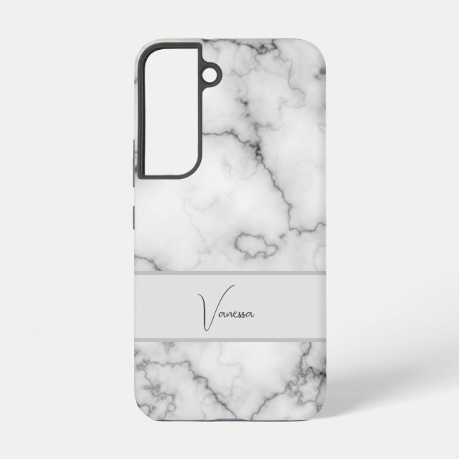 Marble Pattern Personalisation Samsung Galaxy S22 Case (Back)