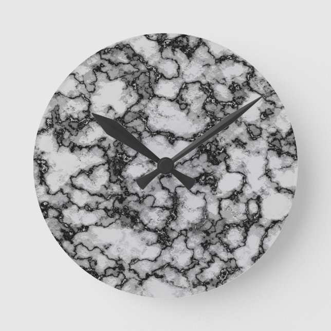 Marble Pattern Round Clock (Front)