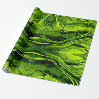 MARBLE PATTERN WRAPPING PAPER- LIME GREEN PAPER