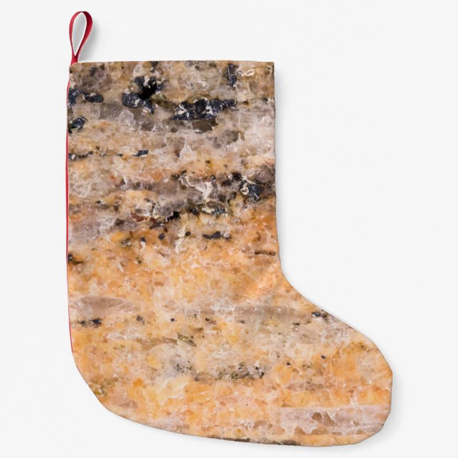 Marble patterned abstract, architecture, home deco small christmas stocking (Front)