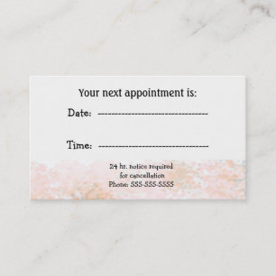 Marble Peach Specialist Appointment Card