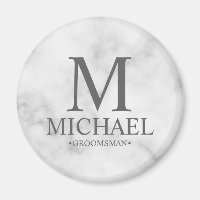 Marble Personalised Groomsman Name and Monogram