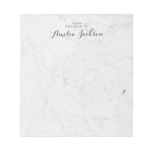 Marble Personalised Notepad Stationery