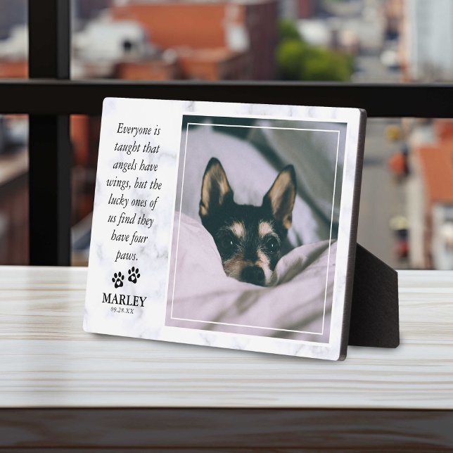 Marble Pet Loss Pet Memorial Photo  Plaque (Creator Uploaded)
