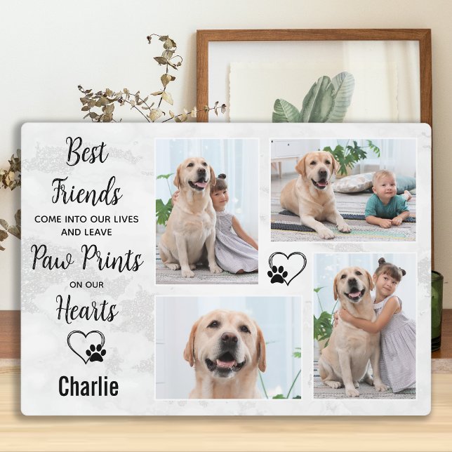 Marble Pet Memorial Photo Collage Keepsake Plaque (Creator Uploaded)