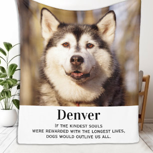 Marble Pet Memorial Photo Dog Fleece Blanket