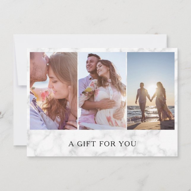 Marble Photo Collage Photographer Gift Certificate (Front)
