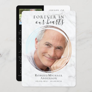 Marble Photo Funeral Program