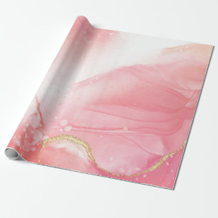 Marble Pink with Glitter All Purpose  Wrapping Paper
