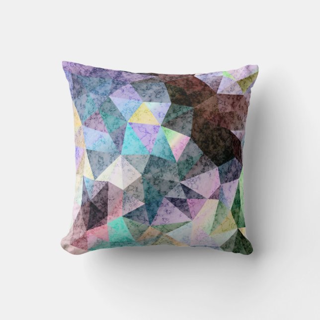 Marble polygonal pattern cushion (Front)