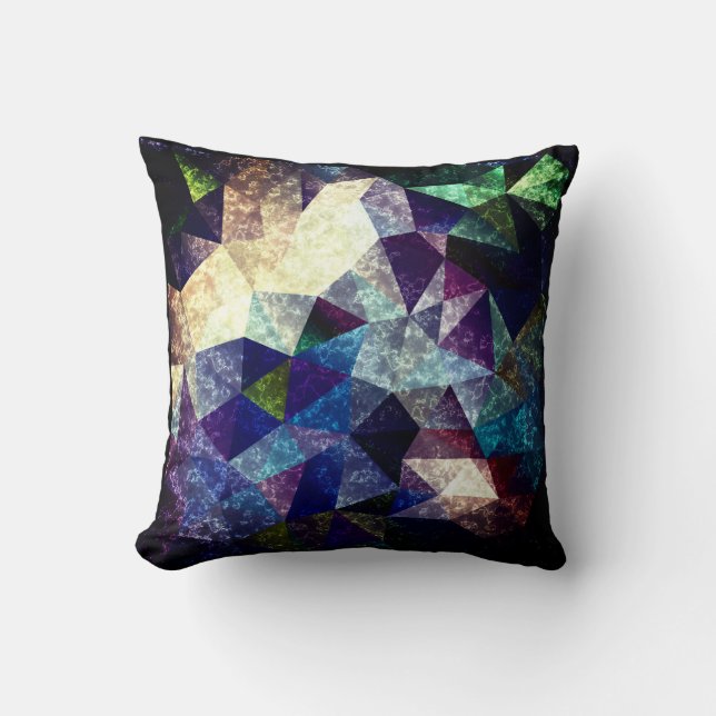 Marble polygonal pattern . Merry Christmas! Throw  Cushion (Front)