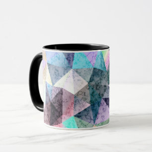 Marble polygonal pattern mug