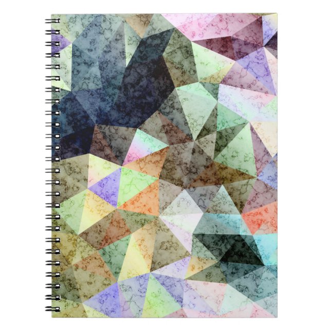 Marble polygonal pattern notebook (Front)
