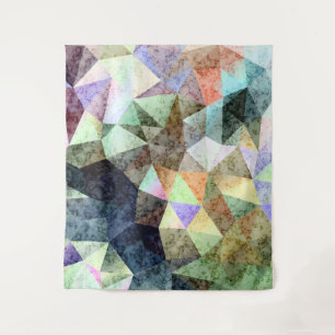Marble polygonal pattern tapestry
