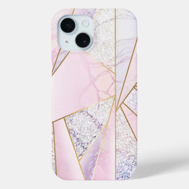 Marble Quartz Rose gold glitter like Case-Mate iPhone Case (Back)