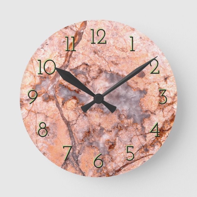 Marble & Quartz Round Clock (Front)