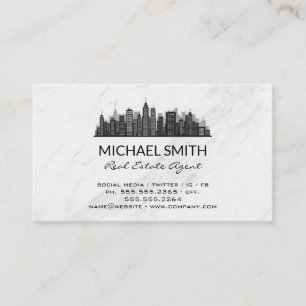 Marble   Real Estate Agent Logo Business Card