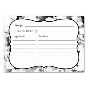 Marble Recipe Card
