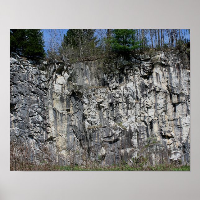 Marble Rock Cliff At Natural Bridge 1 Nature Poster (Front)