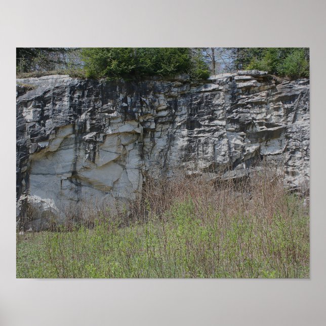 Marble Rock Wall At Natural Bridge #2 Nature Poster (Front)
