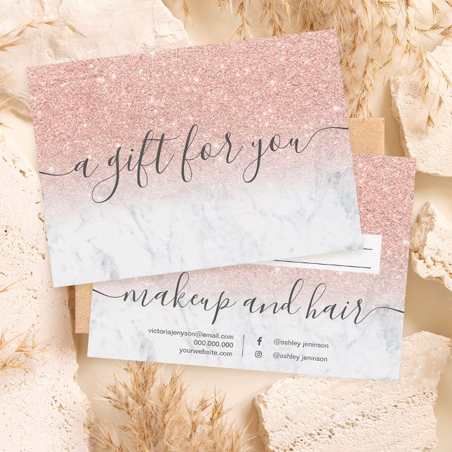 marble rose gold glitter shadow gift certificate (Creator Uploaded)