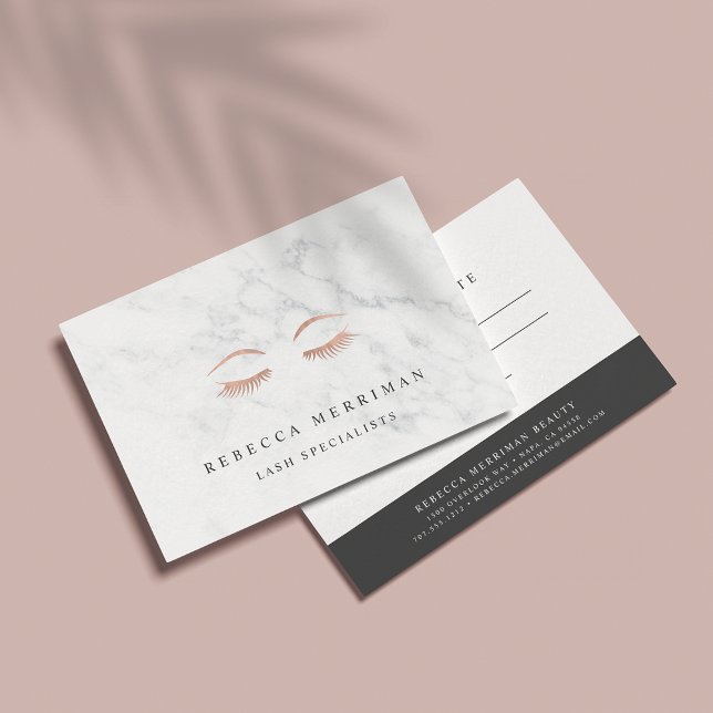 Marble Rose Gold Lashes & Brows Gift Certificate (Creator Uploaded)