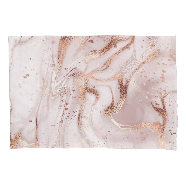 Marble Rose Gold: Liquid Abstract. Pillowcase (Front)