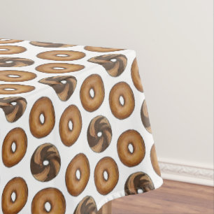 Marble Rye Plain Bagels Breakfast Brunch NYC Deli Tablecloth