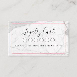 Marble Salon Spa Loyalty 5 Business Card