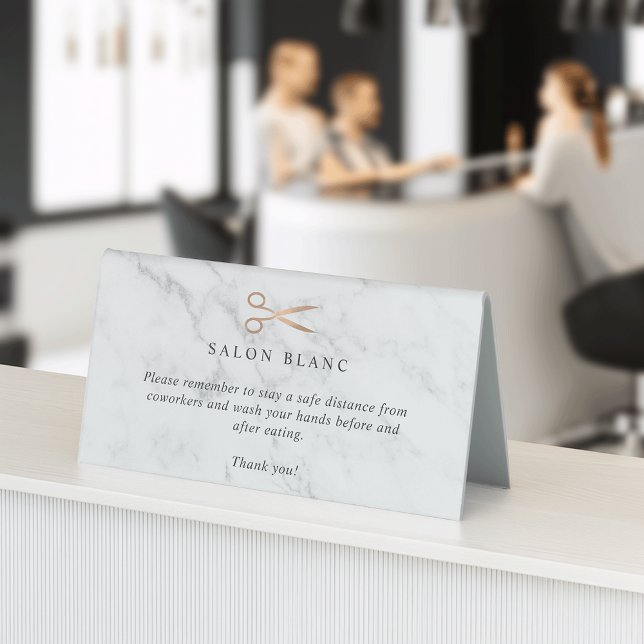 Marble Scissors Hair Salon Covid Safety Breakroom (Creator Uploaded)