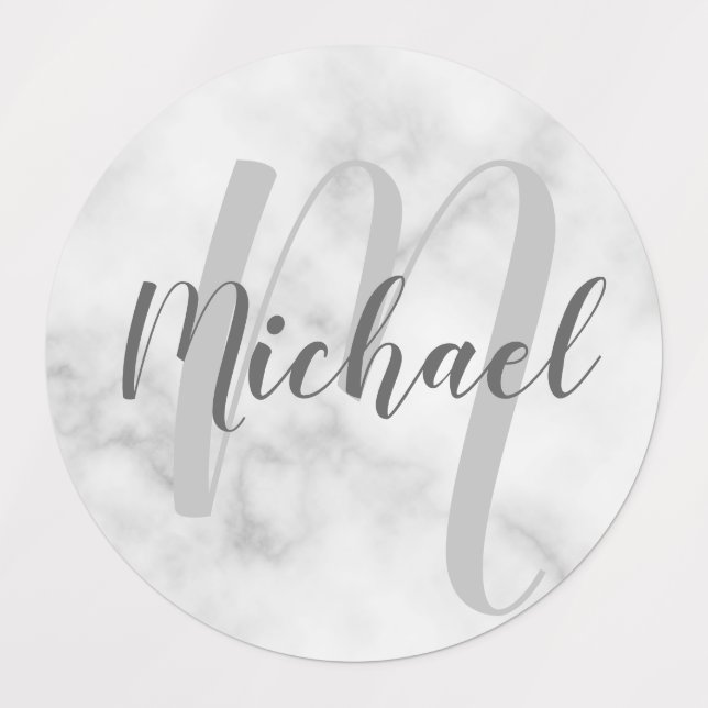 Marble Script Personalised Monogram and Name  (Design 1)