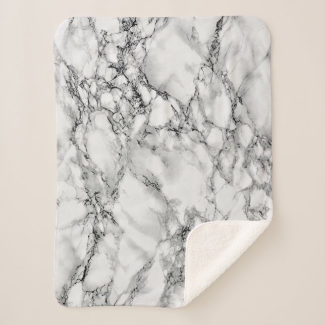 Marble Sherpa Blanket (Front)