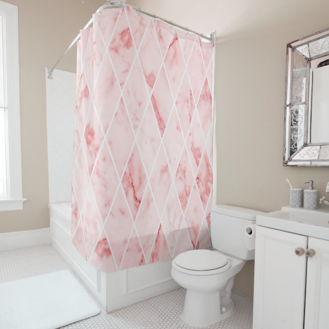 marble shower curtain (In Situ)