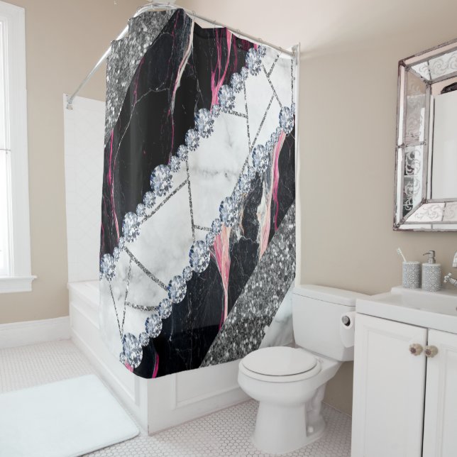 Marble Shower Curtain (In Situ)
