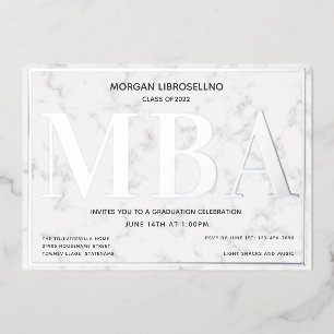 Marble Silver MBA Graduation