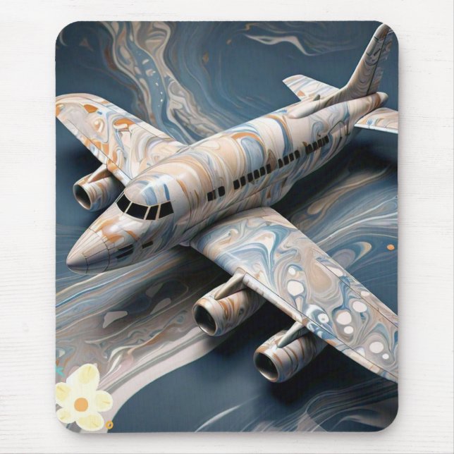 "Marble Skies: A Symphony in Flight" Mouse Pad (Front)