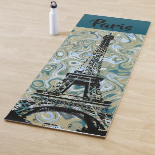 Marble Sky Eiffel Tower Design Yoga Mat