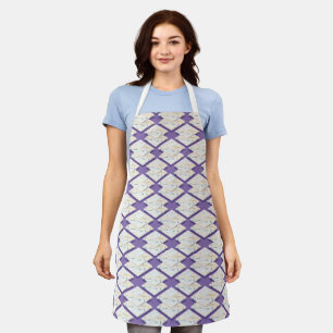 marble slabs floating on a purple background apron