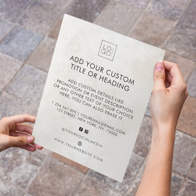 Marble Square Custom Business Logo Social Media Flyer (Creator Uploaded)