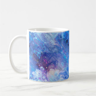 MARBLE STARRY NEBULA SKY BLUE COFFEE MUG