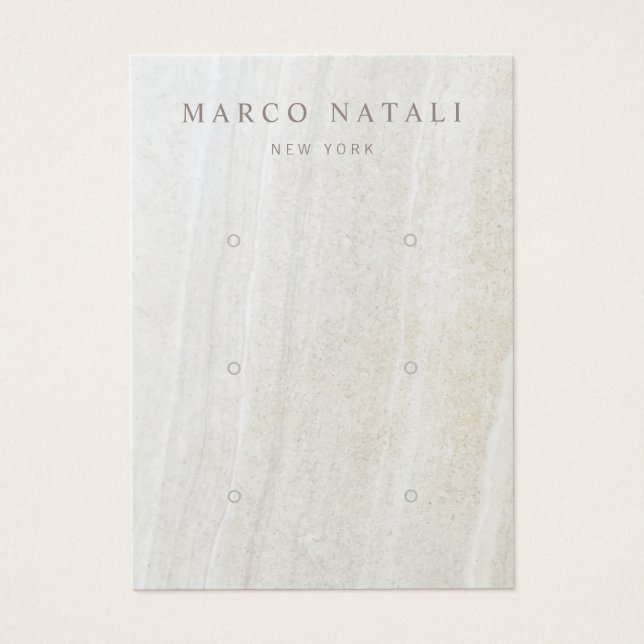 Marble Stone 3 Hole Earring Display Card (Front)